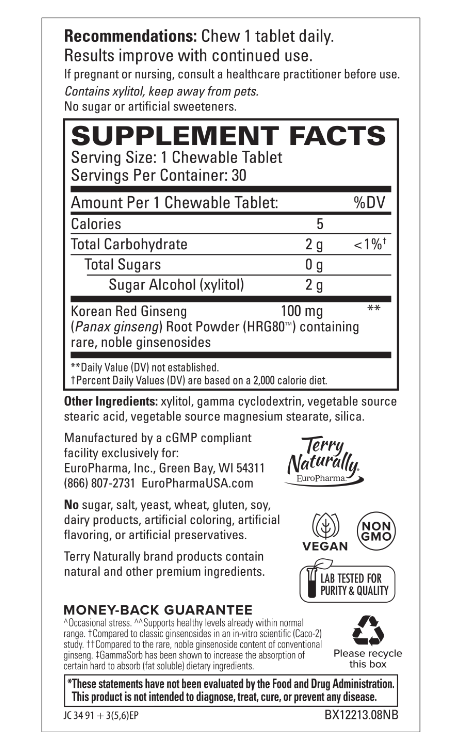 HRG80™ Red Ginseng Energy Chewable Enhanced Absorption