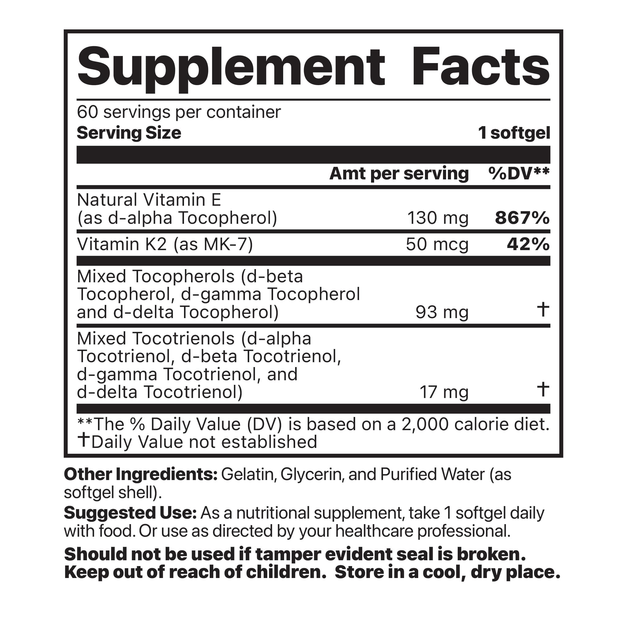 Vitamin K2 + E Complex